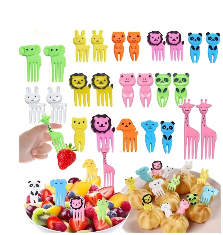 Cute Animal Food Picks for Kids (Pack of 50)