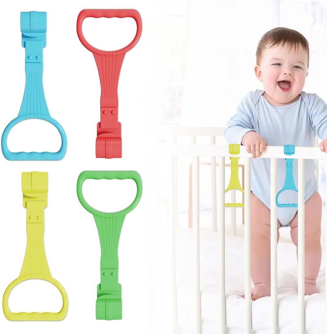 Baby Cot Standing Support Rings – 4-Pack Colorful Handles