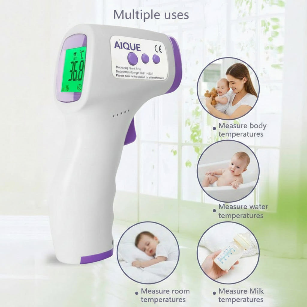 Infrared Forehead Thermometer with 3 in 1 LCD Display