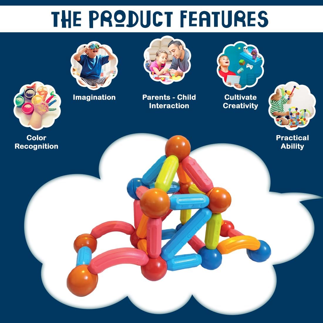 Magnetic Sticks Building Blocks (36 Pieces)