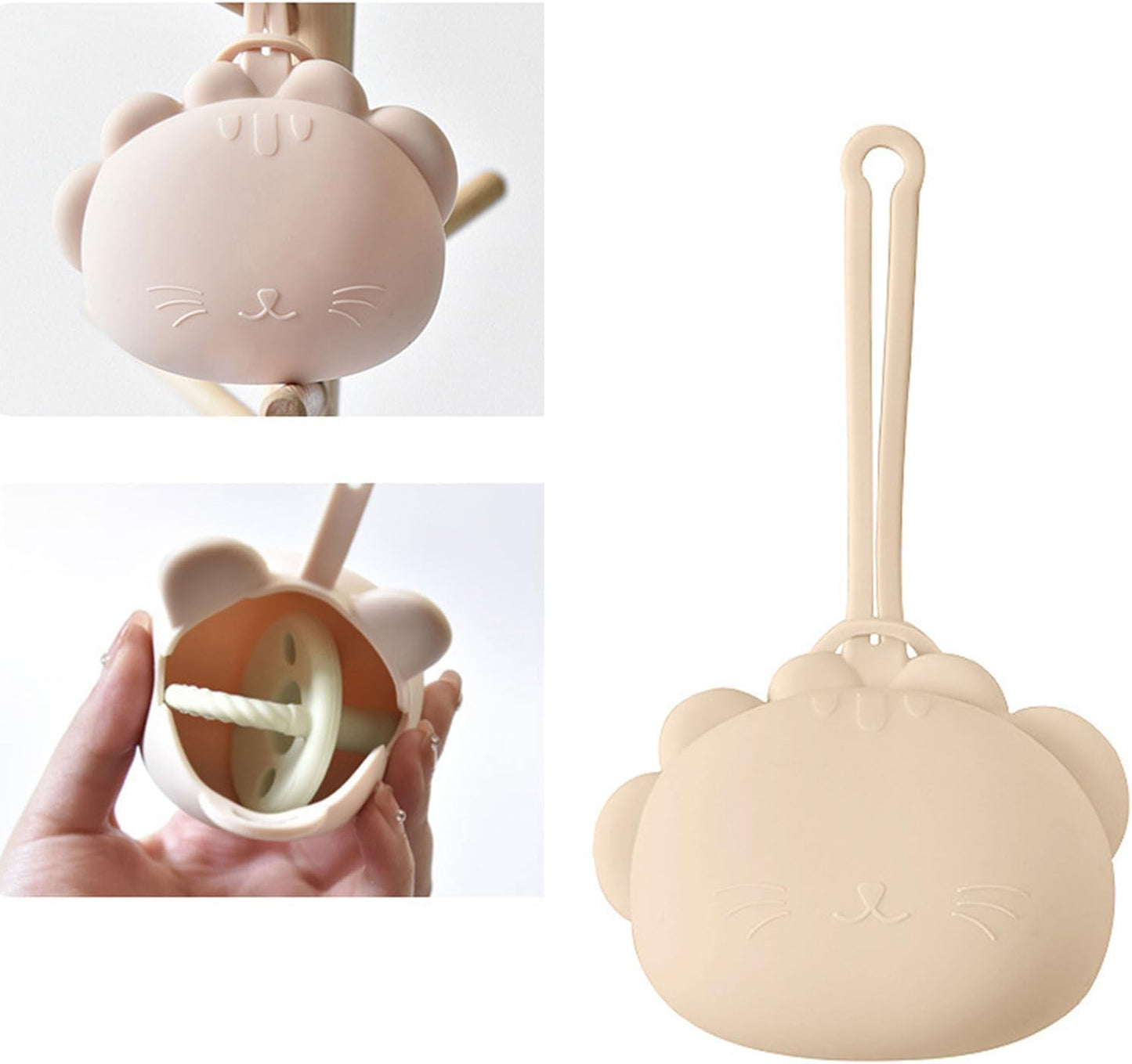 Silicone Bear Pacifier Case – Portable Storage Box