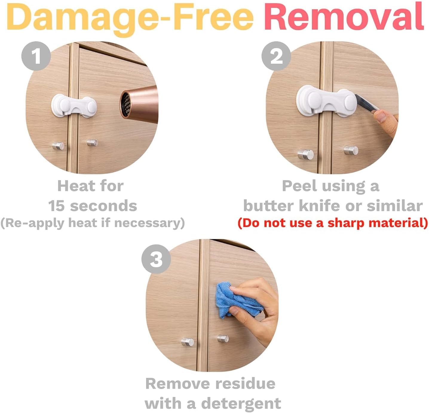 Baby Proofing Cabinet Lock (Pack of 10)