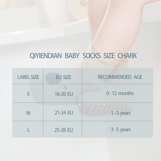 Non-Slip Baby Socks - Pack of 5 Pairs