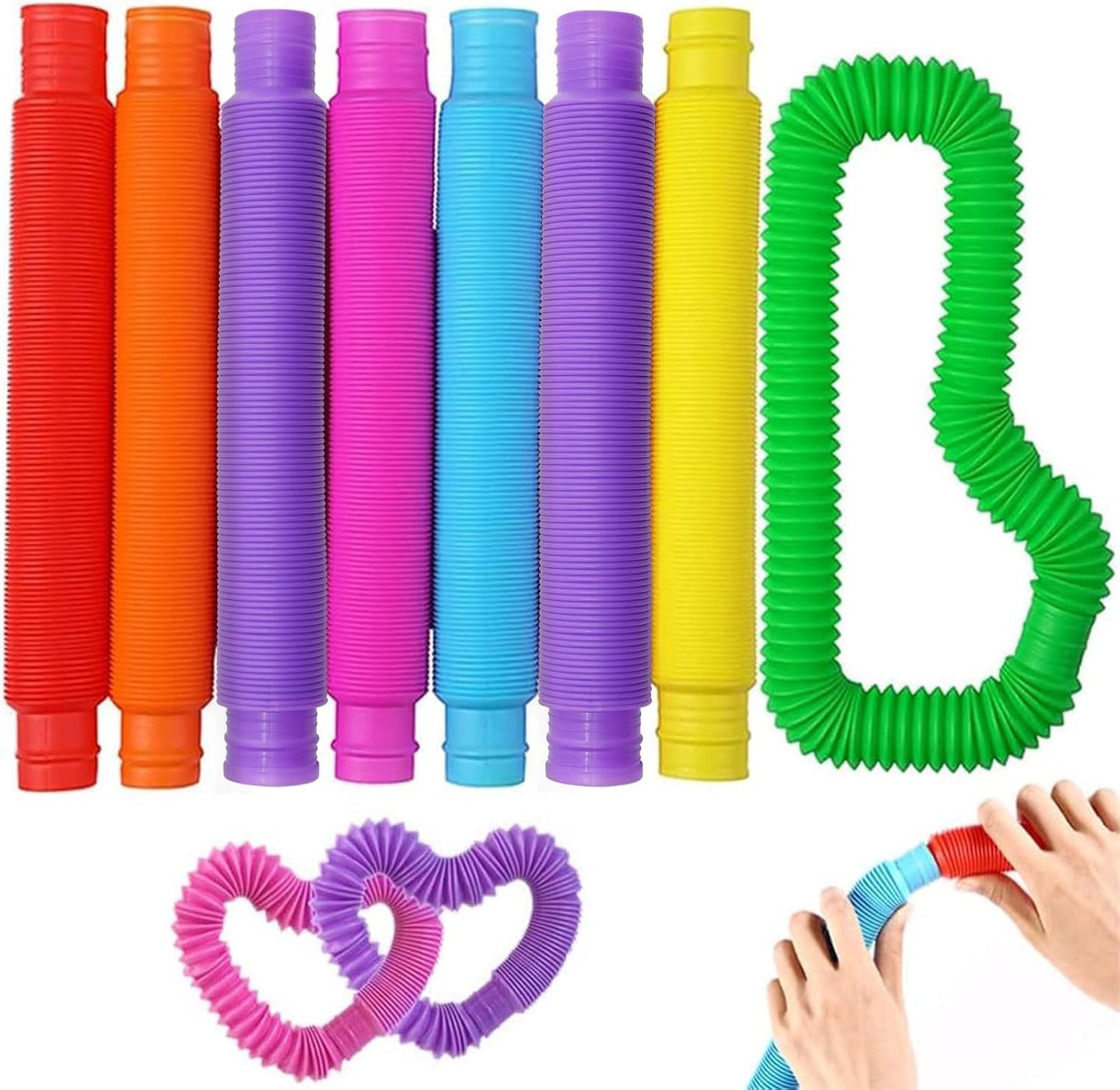 Sensory Fidget Tubes (12 Tubes) product image showing safe and cute design for babies