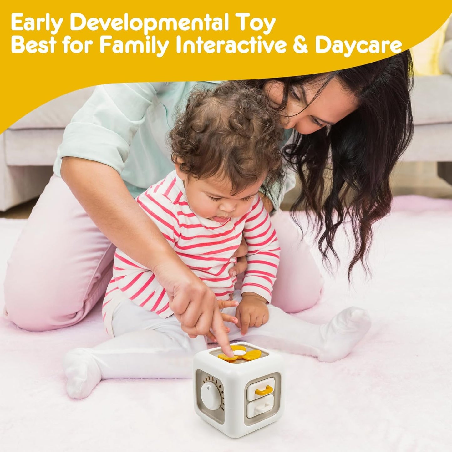 Montessori Busy Cube Sensory Activity Board