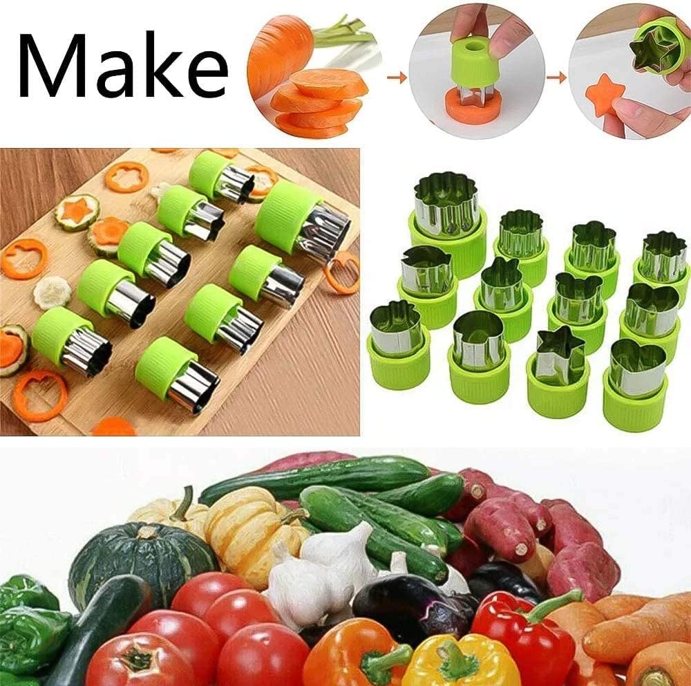 Fruit & Veggie Stainless Steel Cutter Set (9 PCS)