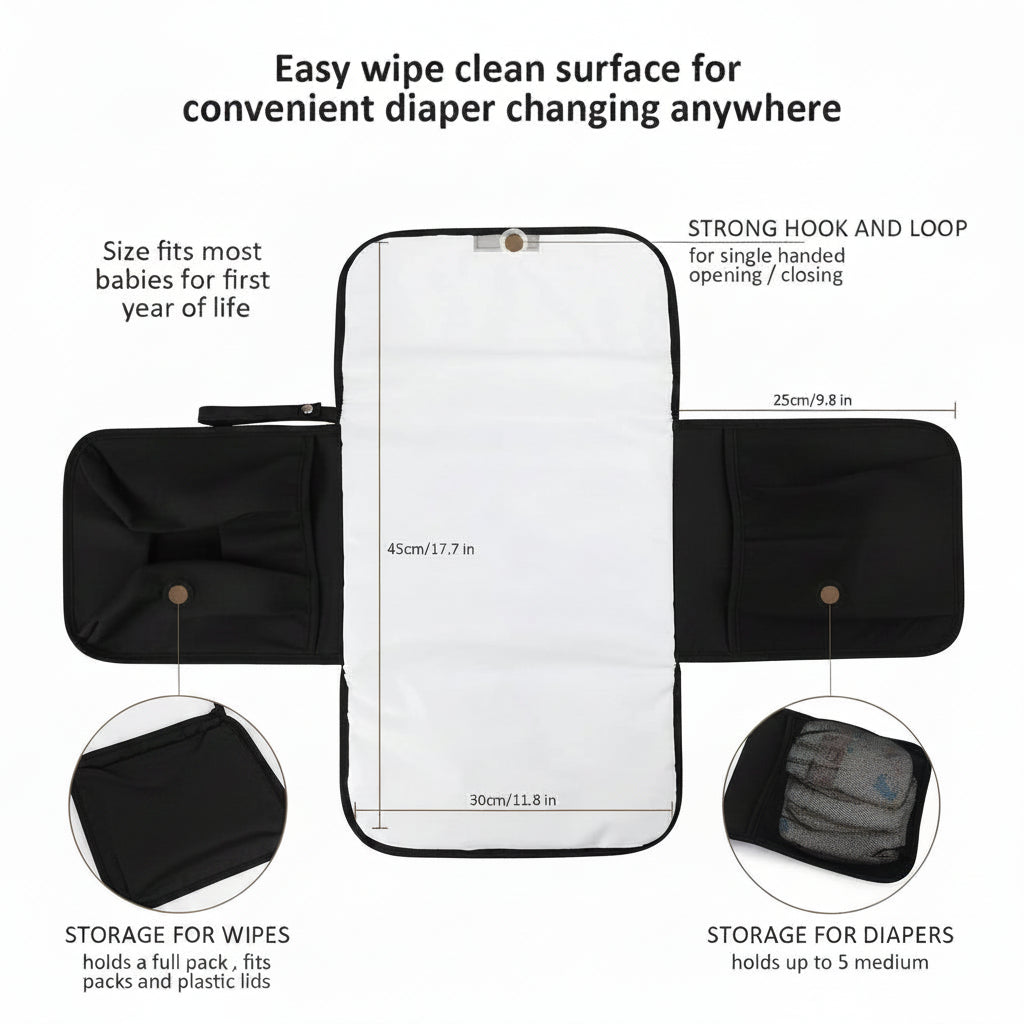 Baby Diaper Changing Pad product image showing safe and cute design for babies