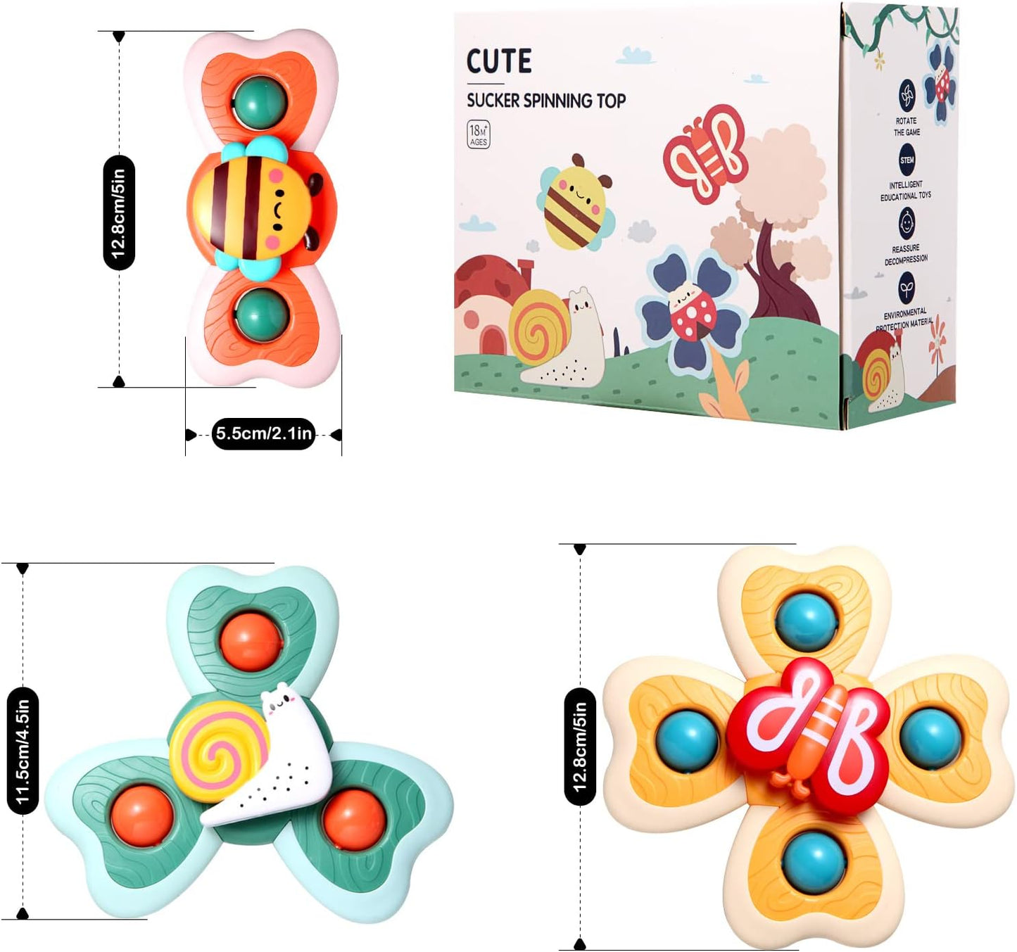 Spinner Suction Toys for Baby