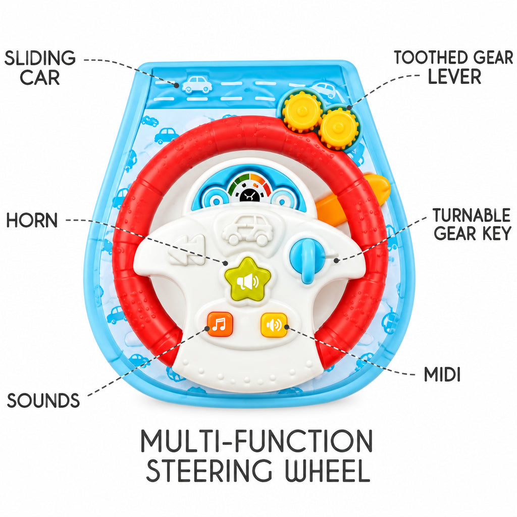 Toddler Steering Wheel Toy for Car Seat