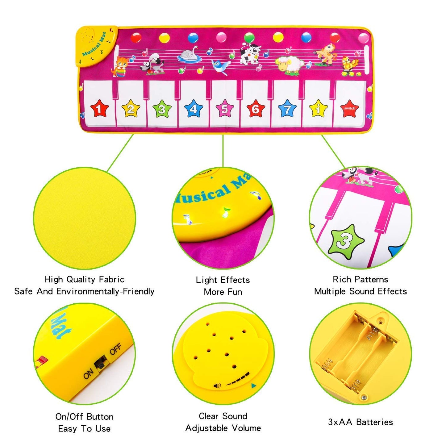 Musical Keyboard Play Mat