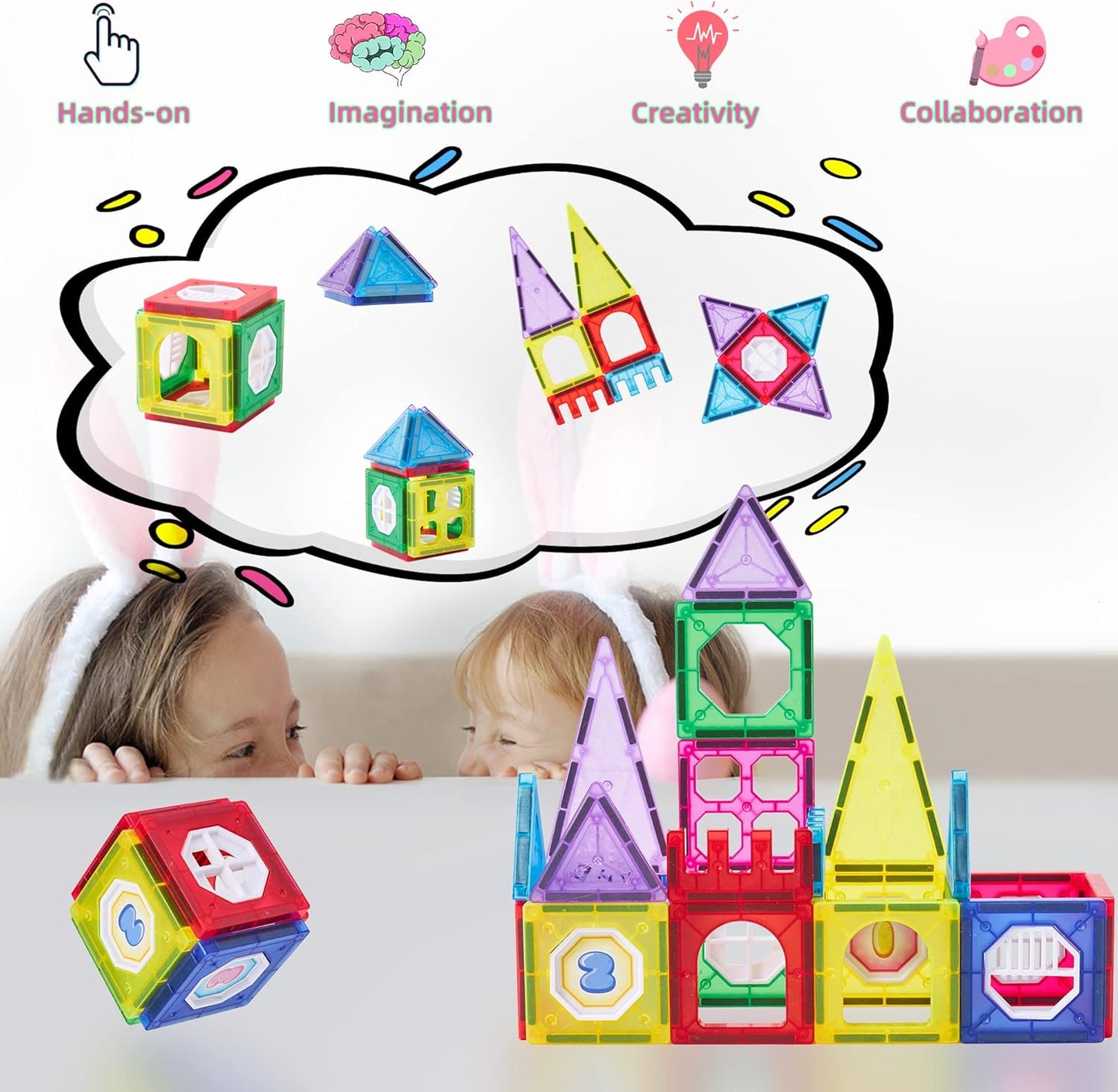 Magnetic Building Blocks Toys for Kids (34 PCS)
