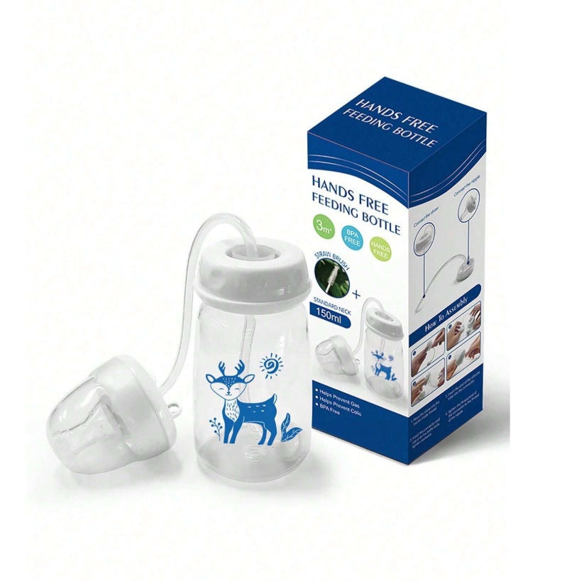 Hands-Free Self-Feeding Baby Bottle System