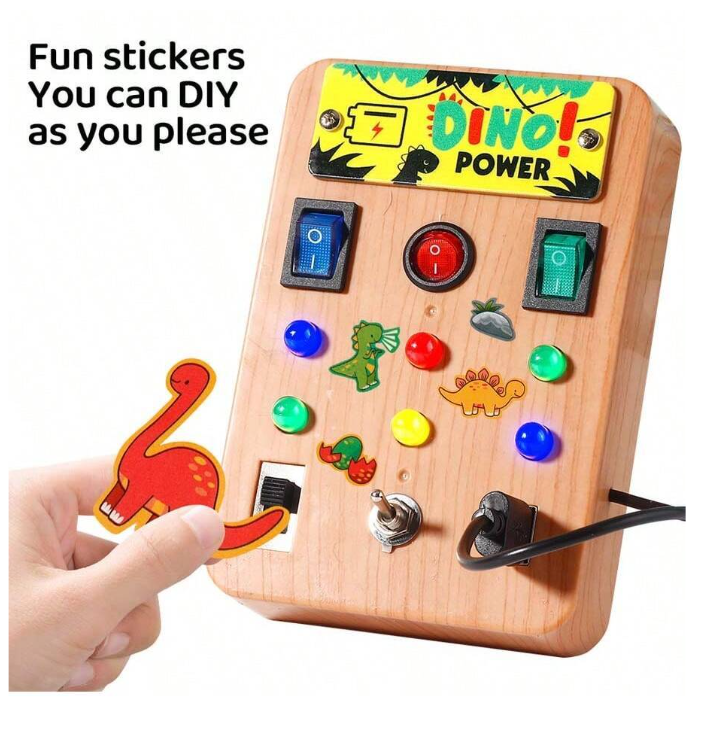Montessori Led Light Switch Busy Board for Kids
