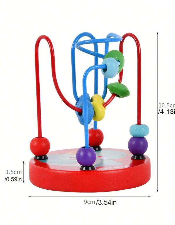 Wooden Colorful Roller Coaster Educational Circle Toys