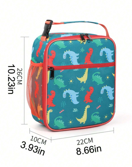 Insulated Kids Lunch Bag – Leak-Proof & Spacious with Bottle Pocket