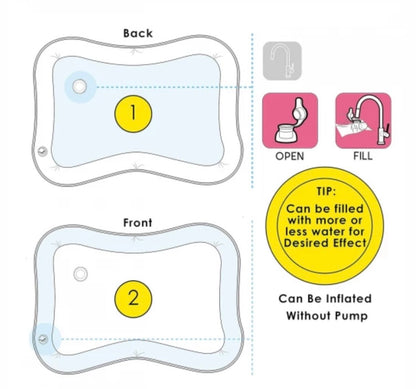 Inflatable Water Play Mat for Babies – Ocean Theme Tummy Time Activity Mat (70 × 50 cm)