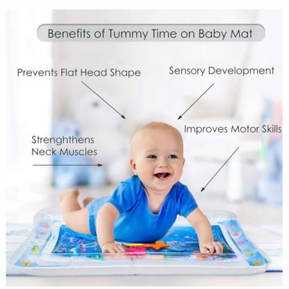 Inflatable Water Play Mat for Babies – Ocean Theme Tummy Time Activity Mat (70 × 50 cm)