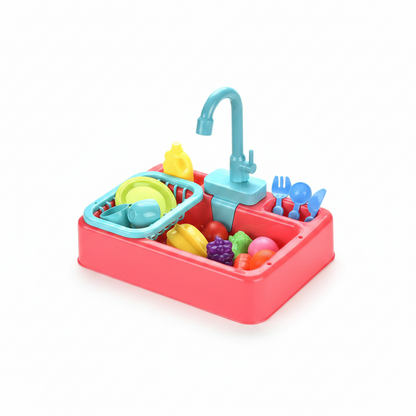 Kids Kitchen Toy Set – Real Sink with Water Circulation