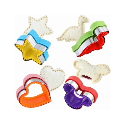 Stainless Steel Sandwich Cutter Set for Kids (4 Pcs)