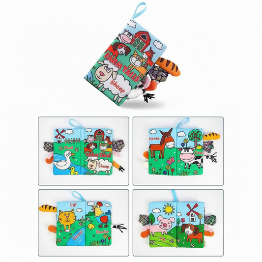 Sensory Animal Tail Cloth Book – Large Size