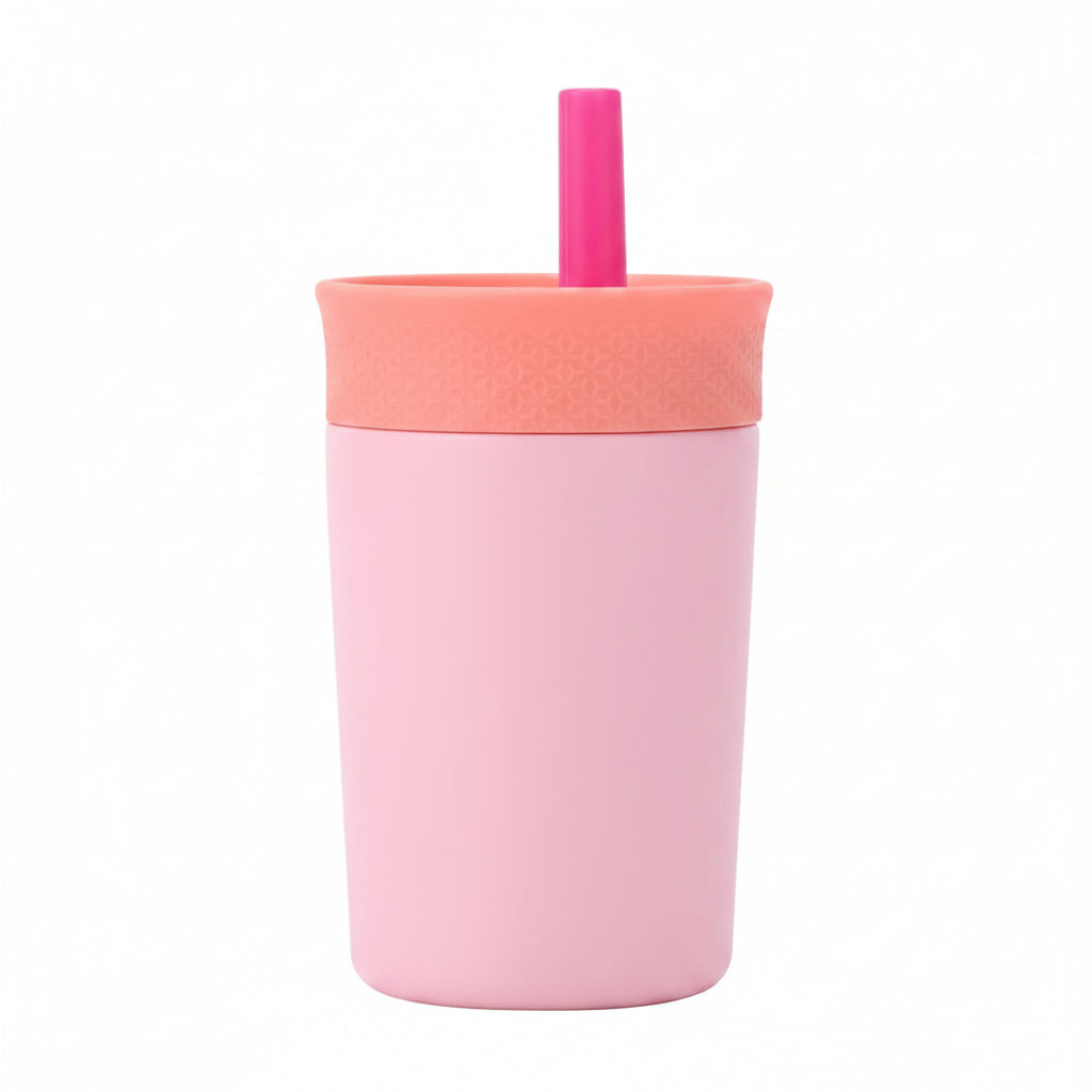 Stainless Steel Insulated Cup with Silicone Straw - 350ML