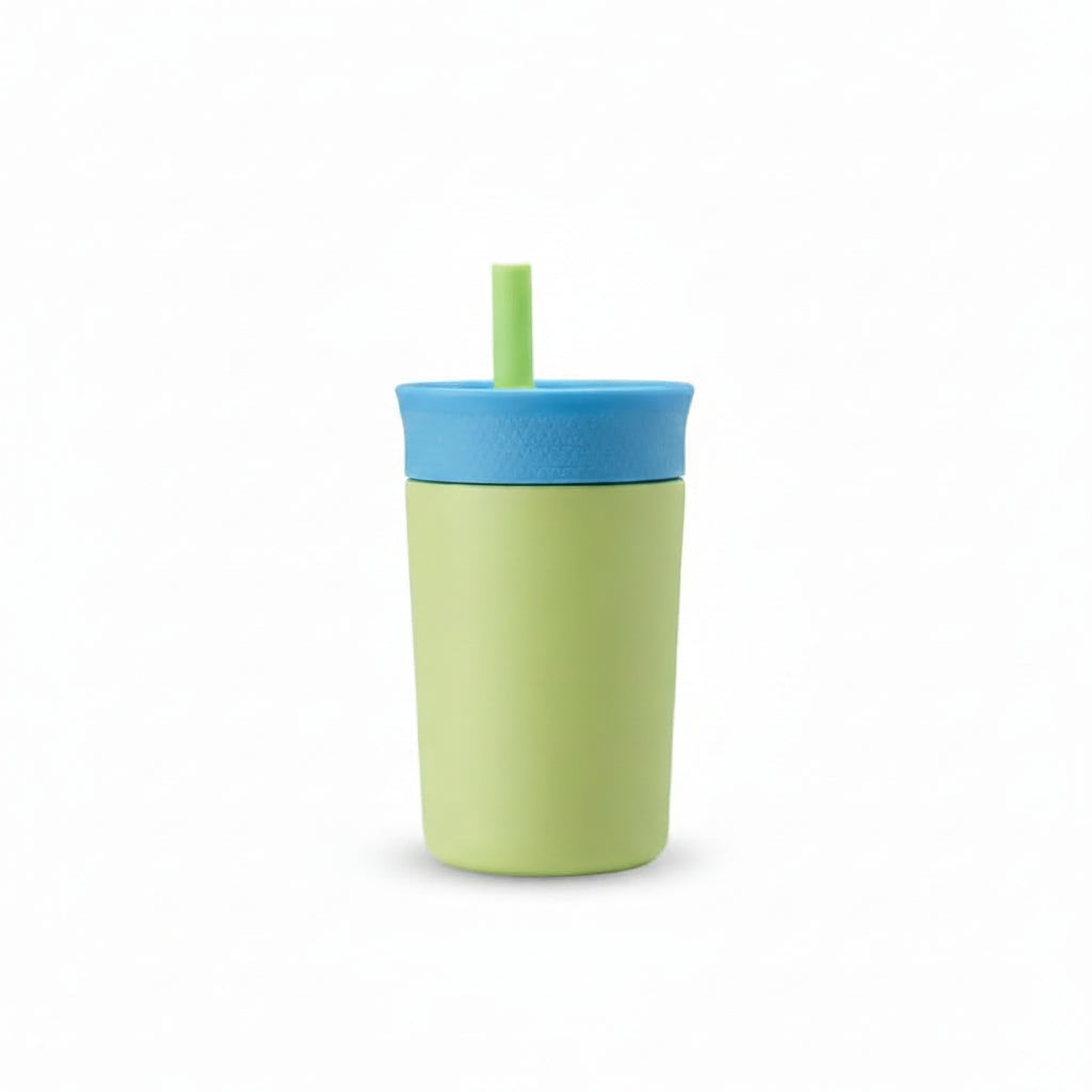 Stainless Steel Insulated Cup with Silicone Straw - 350ML