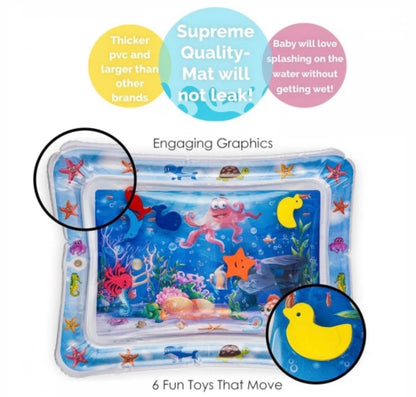 Inflatable Water Play Mat for Babies – Ocean Theme Tummy Time Activity Mat (70 × 50 cm)