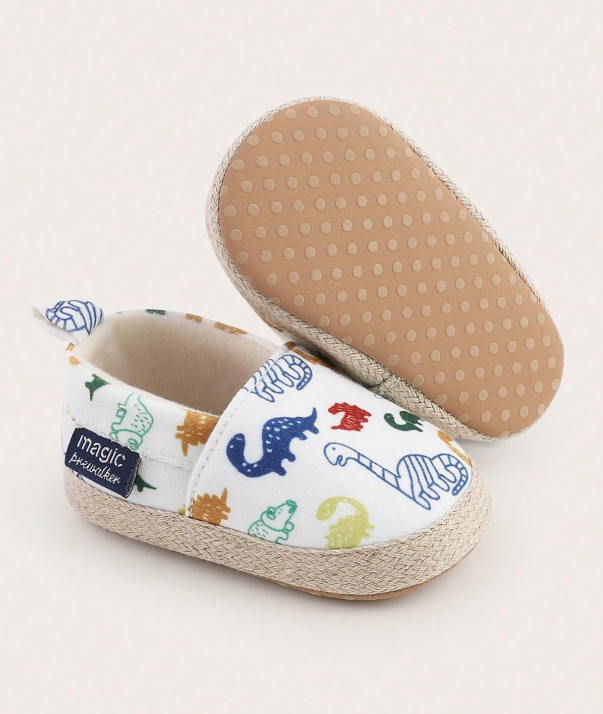 Casual Dinosaur Baby Shoes – Non-Slip Slip-On Loafers