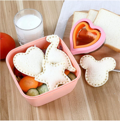 Stainless Steel Sandwich Cutter Set for Kids (4 Pcs)