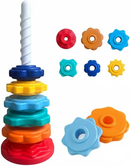 Premium Rainbow Spinning and Stacking Toy