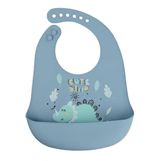 Silicone Bib with Food Catcher for Babies