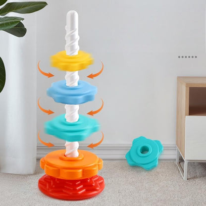 Premium Rainbow Spinning and Stacking Toy