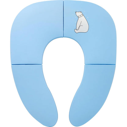 Foldable Travel Potty Seat product image showing safe and cute design for babies