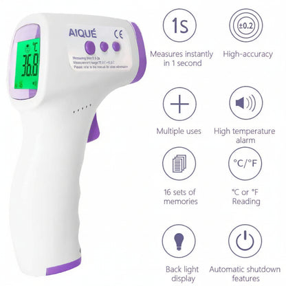 Infrared Forehead Thermometer with 3 in 1 LCD Display