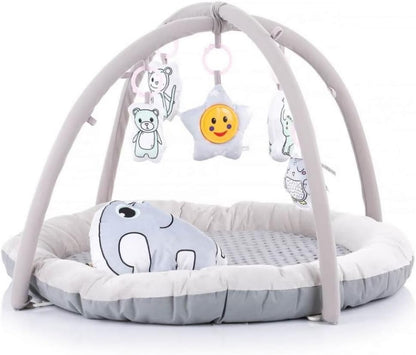 Baby Play Gym & Activity Mat with Soft Plush Elephant Pillow