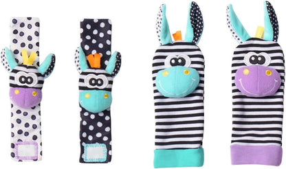 Wrist Rattle & Foot Finder Socks Set – 4 Pcs