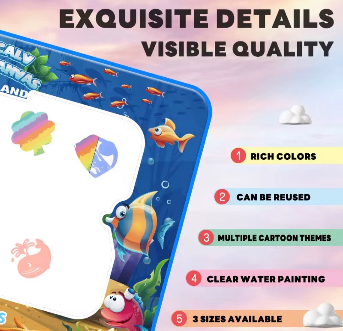Water Doodle Mat, Large 100×80 CM