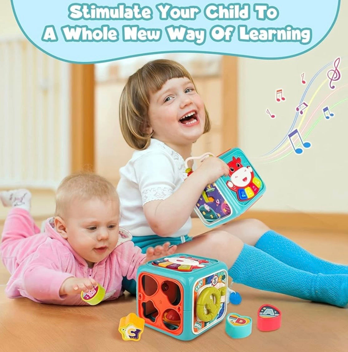 Baby Toy Activity Cube Toy for Age 1 + Year Old 6 Month Old Baby Toys