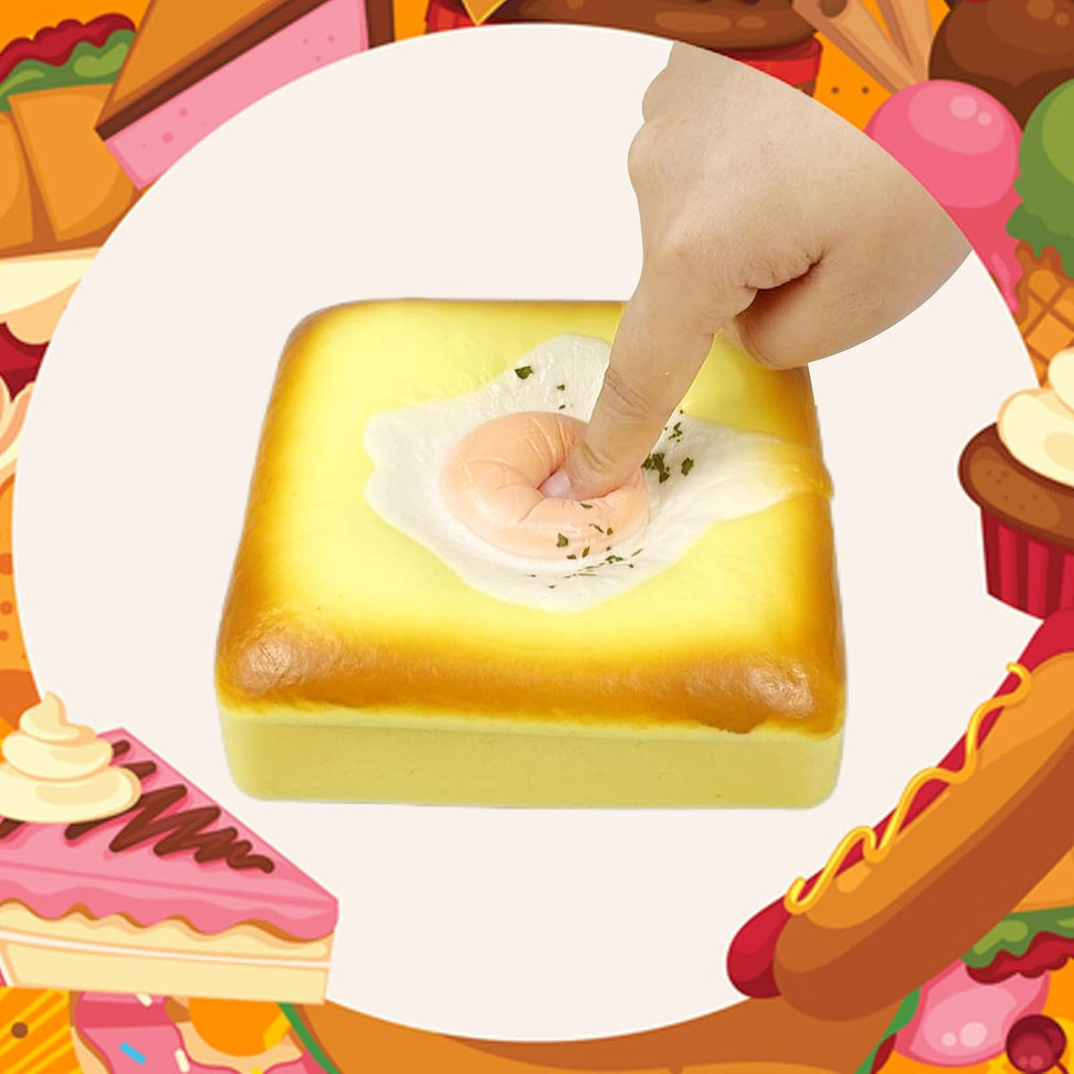 Egg Toast Squishies Super Soft Slow Rising