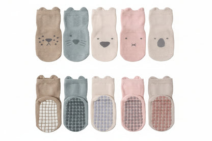 Non-Slip Baby Socks - Pack of 5 Pairs