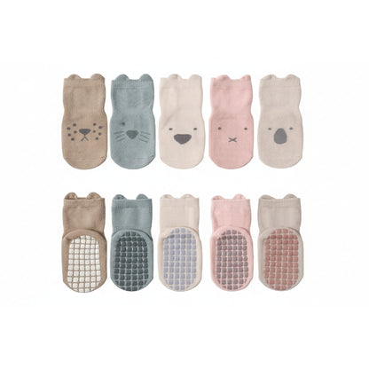 Non-Slip Baby Socks - Pack of 5 Pairs