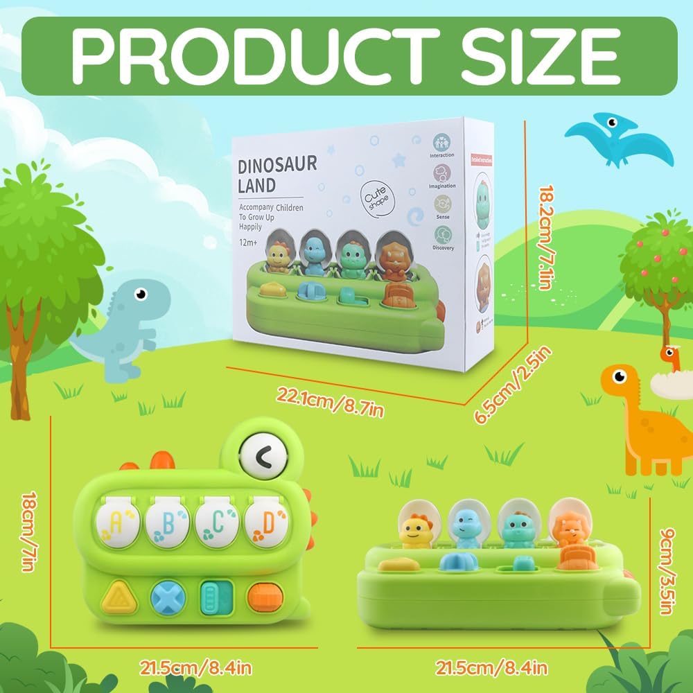 Baby Pop-Up Toy, Educational Animal Playset for Toddlers