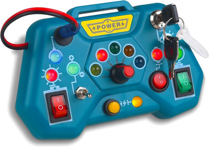 Joystick Montessori Busy Board product image showing safe and cute design for babies