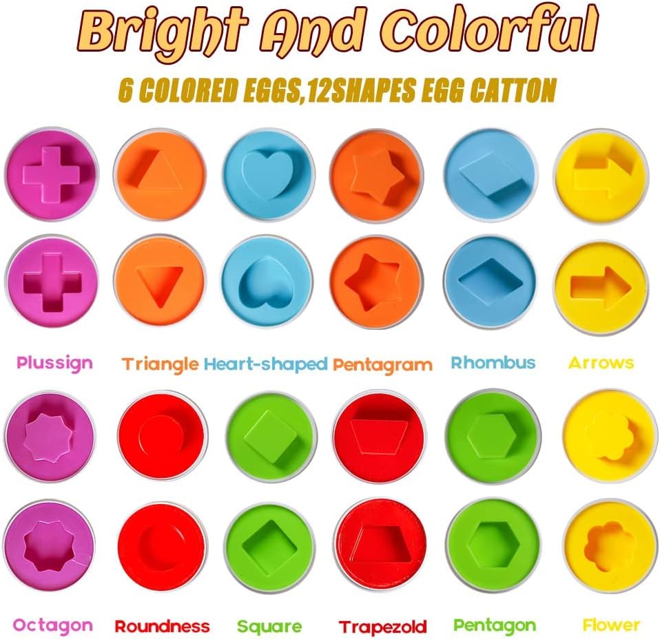 Matching Eggs Toy – Color & Shape Sorter