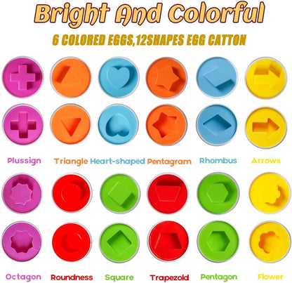Matching Eggs Toy – Color & Shape Sorter