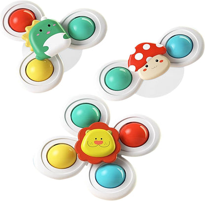 Suction Spinner Toys for Babies – Set of 3