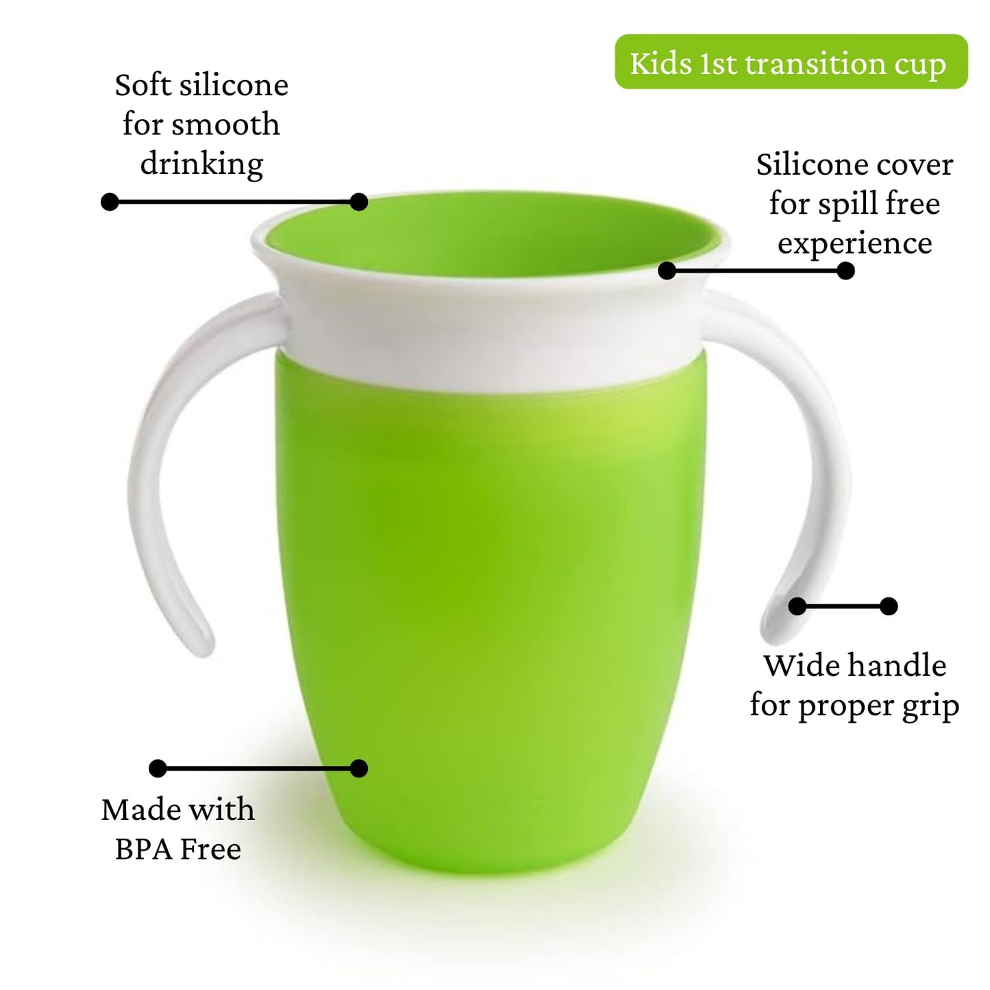 Leakproof Toddler Sippy Cup – Easy-Grip Design with 360° Spill-Free Spout