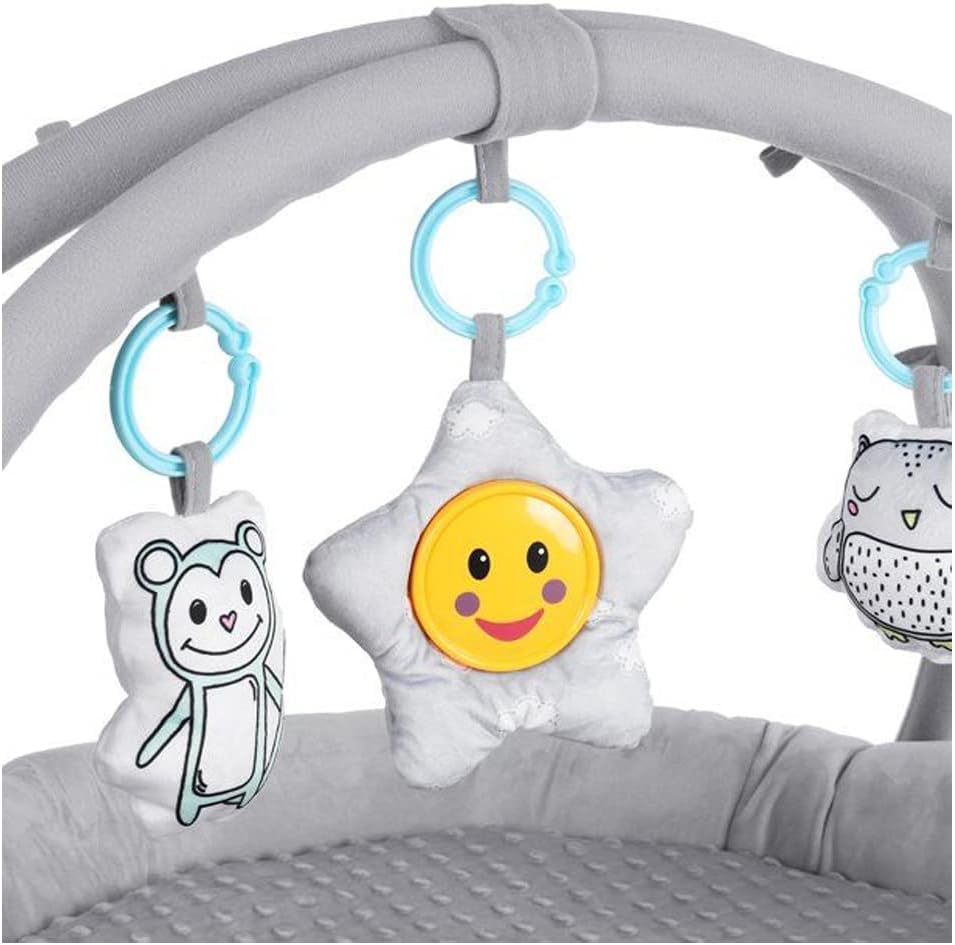 Baby Play Gym & Activity Mat with Soft Plush Elephant Pillow