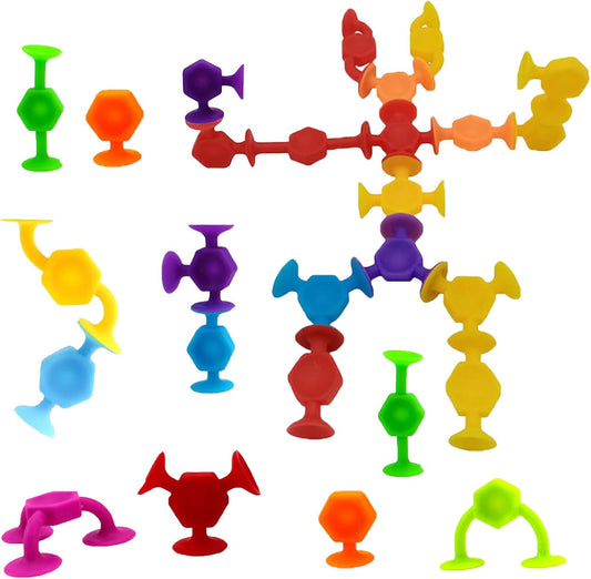 Silicone Suction Cup Toys – Sensory & Travel Play Set