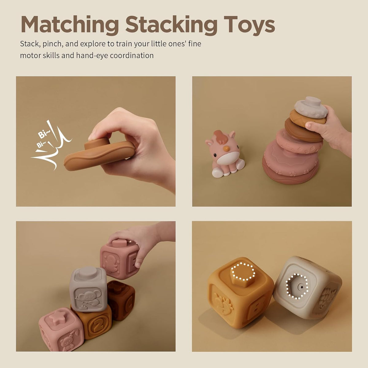12-Pieces Soft Stacking Toy Set